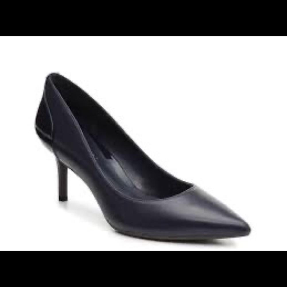 LRL Lauren Ralph Lauren Livie Pump Black Calf/Patent Leather 9.5B